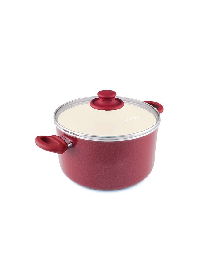 VITA VERDE Covered Stockpot Red 22cm 