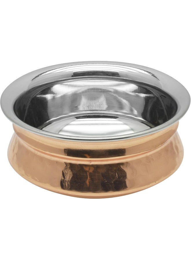 راج قدر طهي عميق من النحاس بني/فضي 15سم - Image 1