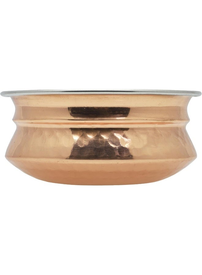 راج قدر طهي عميق من النحاس بني/فضي 15سم - Image 2