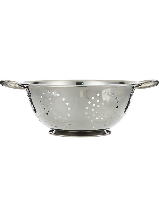 Raj Steel Colander, 24 cm, Silver, VC0003, Rice Colander, Vegetables Colander, Fruits Colander Silver 24cm - Image 2