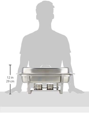 راج صحن معدني مستطيل الشكل للحفاظ على دفء الطعام فضي 9لترات - Image 5
