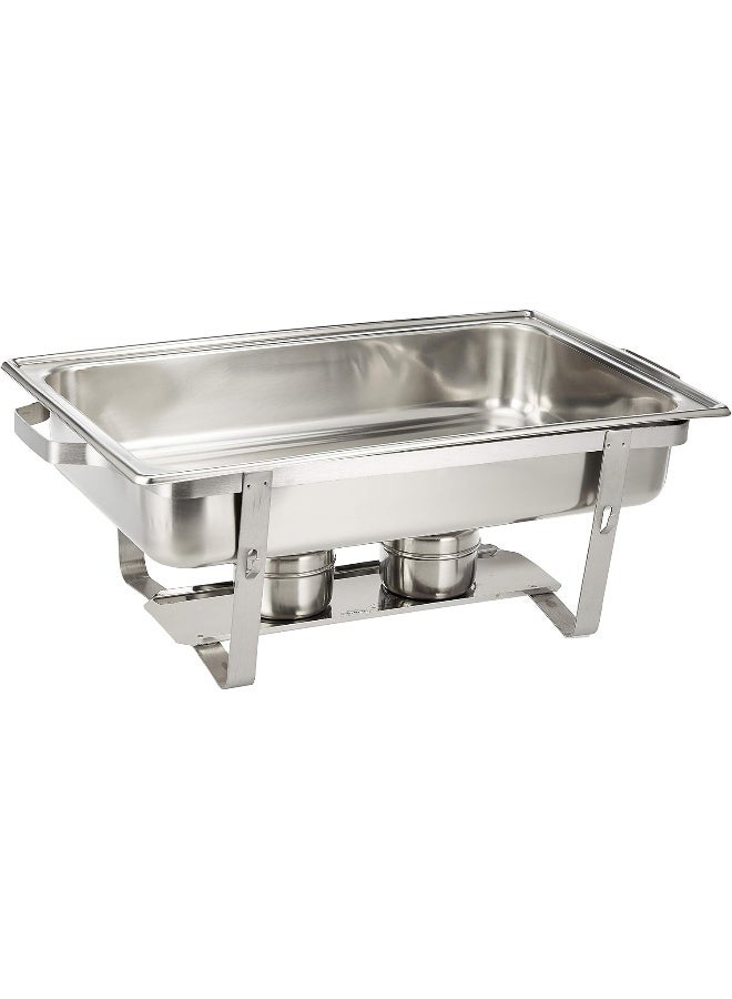 راج صحن معدني مستطيل الشكل للحفاظ على دفء الطعام فضي 9لترات - Image 2