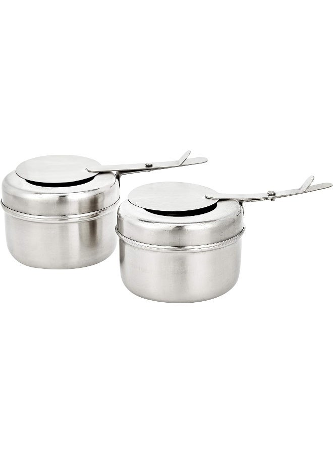 RAJ DOUBLE CHAFING DISH FOOD WARMER, 4.5 LITER X 2 INSERTS, VCD002, 1 PC Grey 22.5x11.5x14cm - Image 3