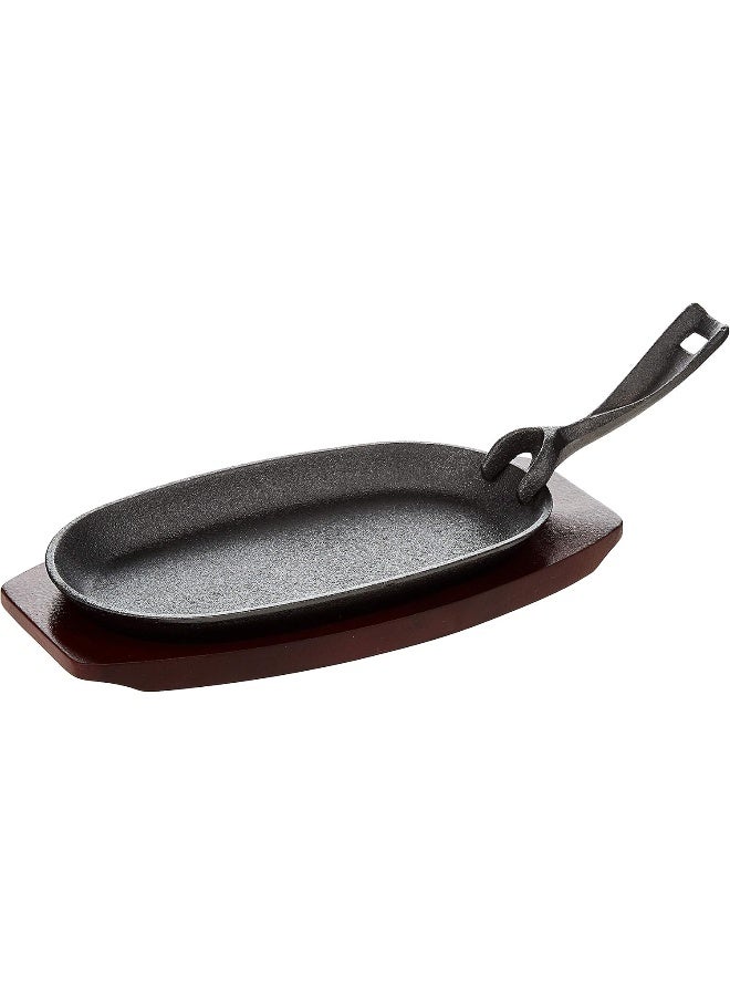 RAJ OVAL SIZZLER TRAY, 24X14 CM , BLACK, COST01 , 1 PC Black 4.4x31.4x18.6cm - Image 1