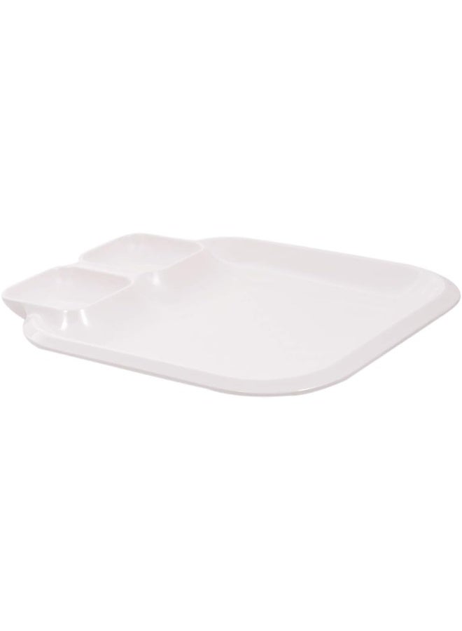 دينويل طقم مربع الشكل للرقائق والصوص أبيض 25x28.5سم - Image 1