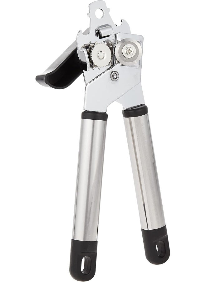 Raj Can Opener, Silver, 20 cm, HKCO01, Manual Tin Can Opener, Can Tin & Jar Opener All-in-1 Black/Silver 20cm - Image 1