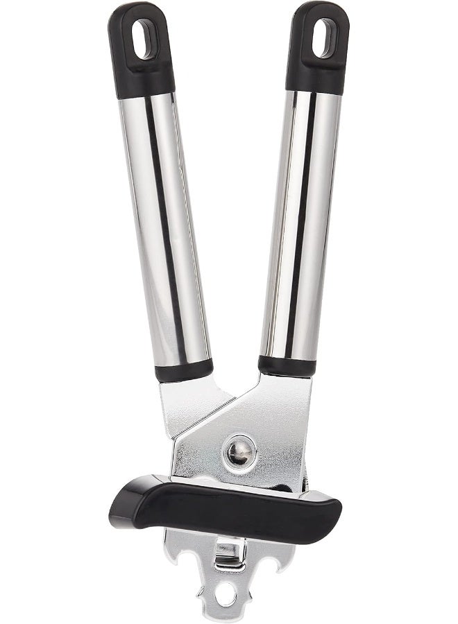 Raj Can Opener, Silver, 20 cm, HKCO01, Manual Tin Can Opener, Can Tin & Jar Opener All-in-1 Black/Silver 20cm - Image 2