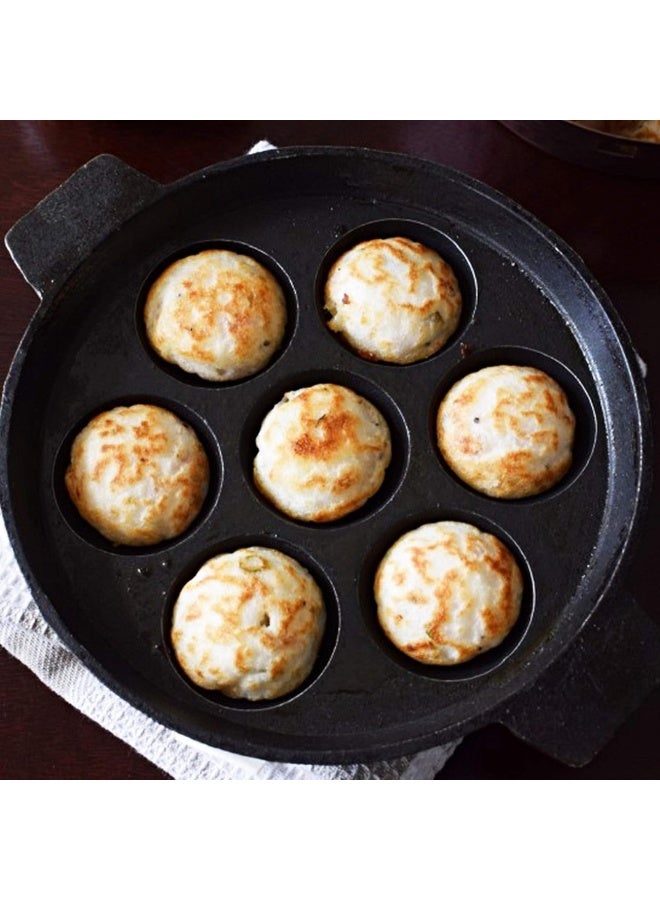 Raj Nonstick Appackara, 7 Holes, 16 Cm, Black, Unniappam Maker, Appackara, Pancake Pan, Paniyaram Black 16cm - Image 5