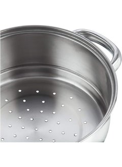 VINOD Vinod Stainless Steel 3 Tier/Momo/Modak Maker/Vegetable Steamer with Glass Lid & Riveted Handles (Induction and Gas Stove Friendly),SAS Bottom,2.5mm Thick Base Silver 20cm  - Image 2