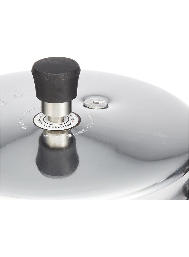 راج قدر ضغط مصنوع من الصلب ومزود بغطاء خارجي سعة 5 لترات فضي 5لترات - Image 5