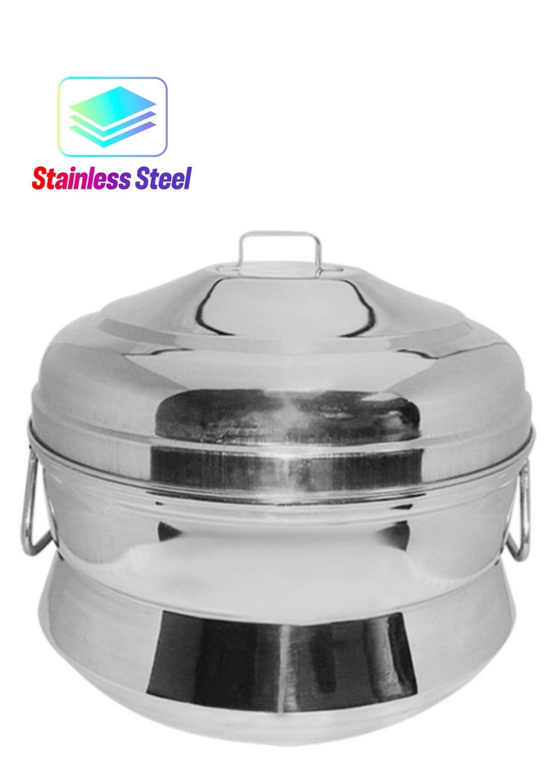 RAJ 4-Part Idly Pot Silver 