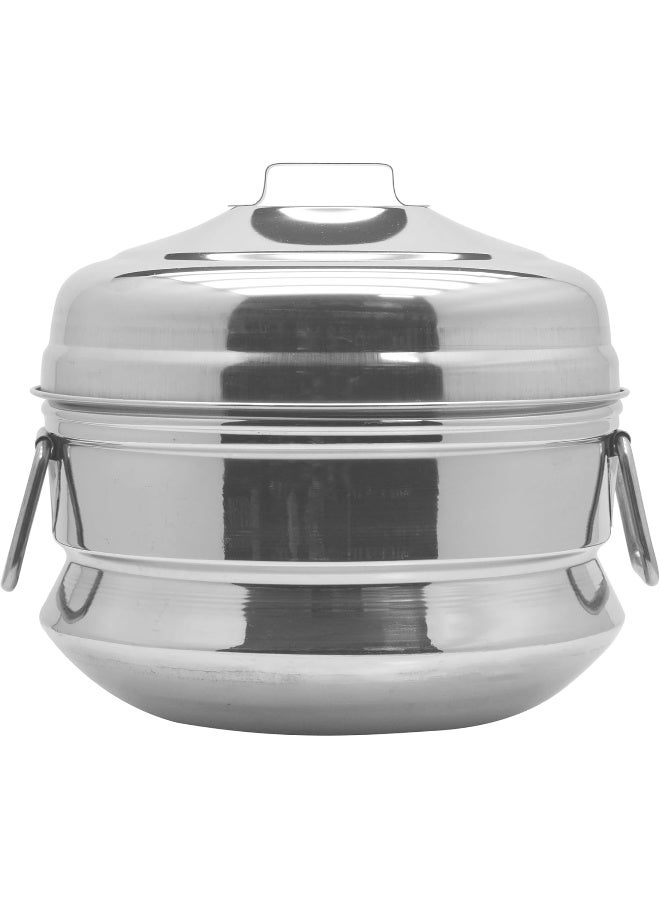 Raj Steel Idli Cooker, Small, Silver, 23 Cm, KKIP0S, Steam Pot, Idli Cooker, Steamer, Iddly, Idly, Iddli Silver - Image 1