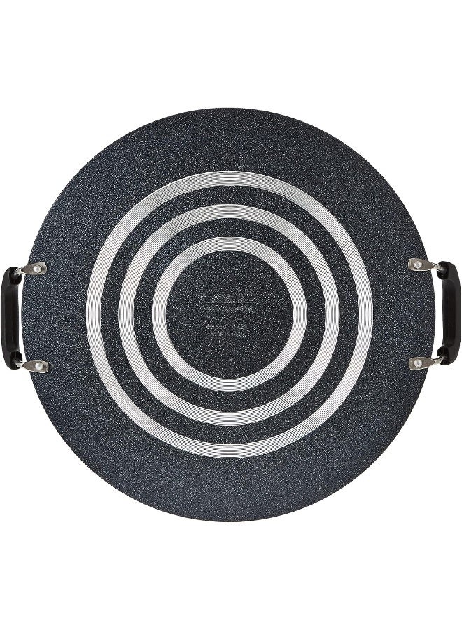 راج مقلاة تاوا بسطح مانع للاتصاق أسود 34سم - Image 3