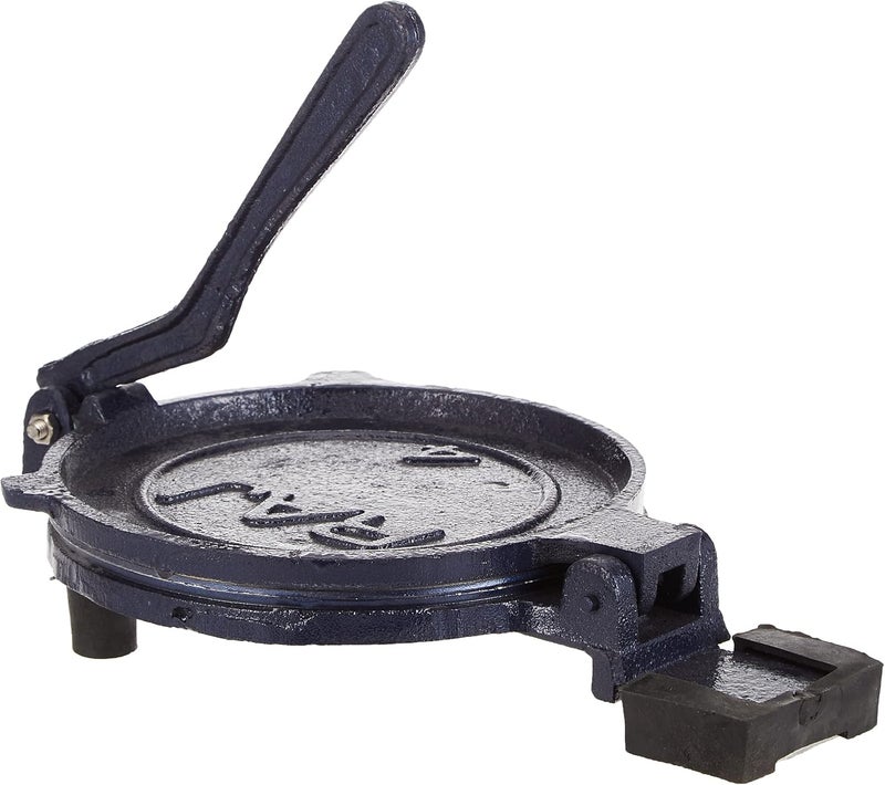 Raj Steel Puri Press with handle, 18.5 cm Blue 18.5cm - Image 2