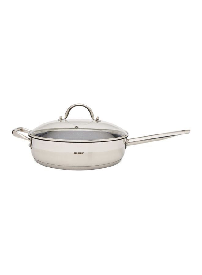 BERGNER - Frypan With Glass Lid Silver/Clear 28cm - Image 1