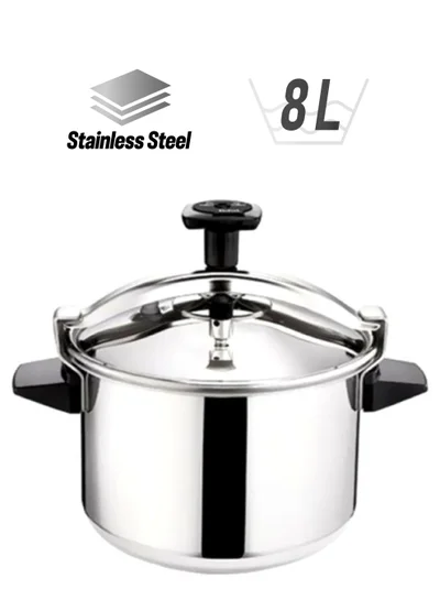 Tefal TEFAL Pressure Cooker | Authentique 8 L for 5/8 people | Silver / Black | Stainless Steel | Safe | All heat sources | Made in France | 2 Years Warranty | P0531134 8.0Liters