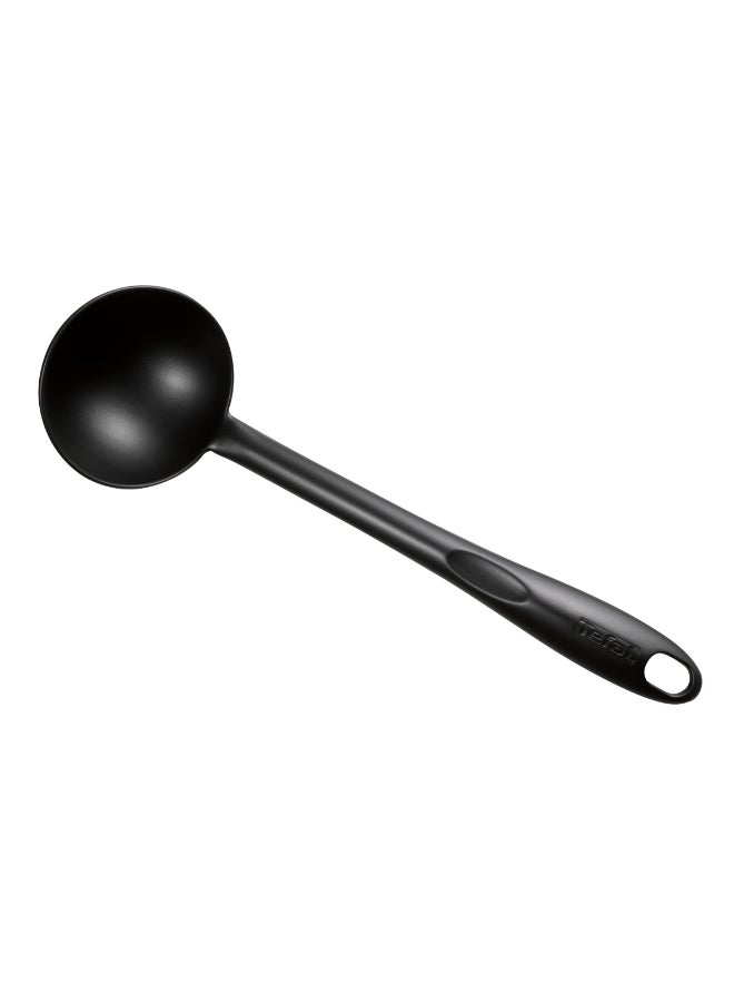 تيفال TEFAL مغرفة Bienvenue | أداة مطبخ | مقاومة للحرارة العالية | خالية من الخدوش للأواني | قابلة للغسل في غسالة الأطباق | أسود | بلاستيك | صنع في فرنسا | ضمان لمدة سنتين | 2744312 أسود - Image 1