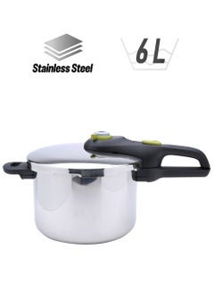 Tefal Stainless Steel Secure 5 Neo Pressure Cooker Stainless Steel 6Liters  - Image 1