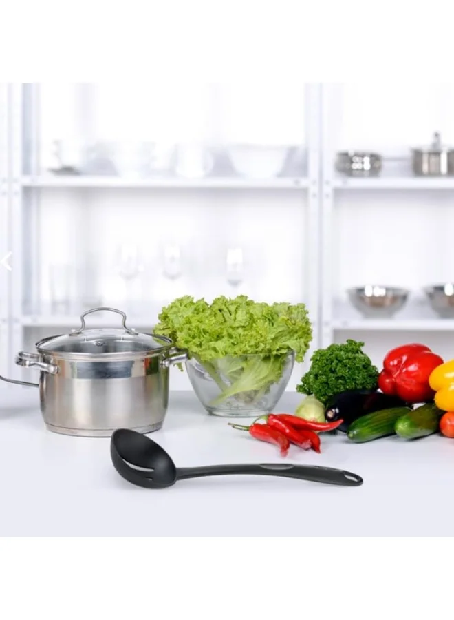 تيفال TEFAL ملعقة مشقوقة Bienvenue | أداة مطبخ | مقاومة للحرارة العالية | خالية من الخدوش للأواني | قابلة للغسل في غسالة الأطباق | أسود | بلاستيك | صنع في فرنسا | ضمان لمدة سنتين | 2744512 أسود