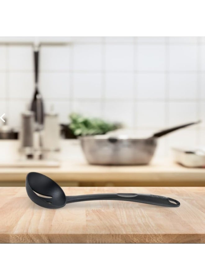 تيفال TEFAL ملعقة مشقوقة Bienvenue | أداة مطبخ | مقاومة للحرارة العالية | خالية من الخدوش للأواني | قابلة للغسل في غسالة الأطباق | أسود | بلاستيك | صنع في فرنسا | ضمان لمدة سنتين | 2744512 أسود  - Image 4