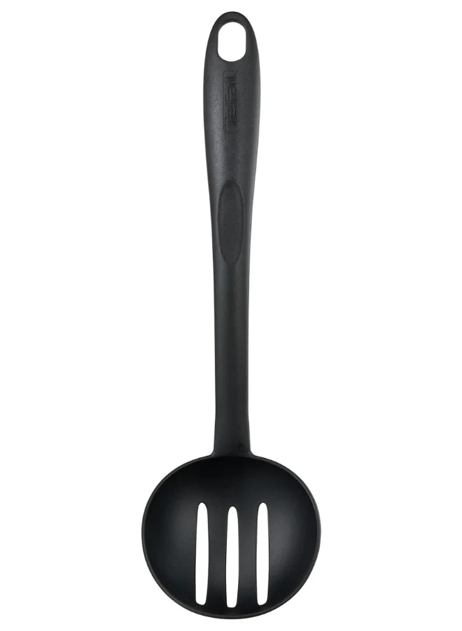 Tefal TEFAL Bienvenue Slotted Spoon| Kitcken Tool | High-Heat Resistance | Scratch-Free for Cookware | Dishwasher-Safe | Black | Plastic | Made in France | 2 Years Warranty | 2744512