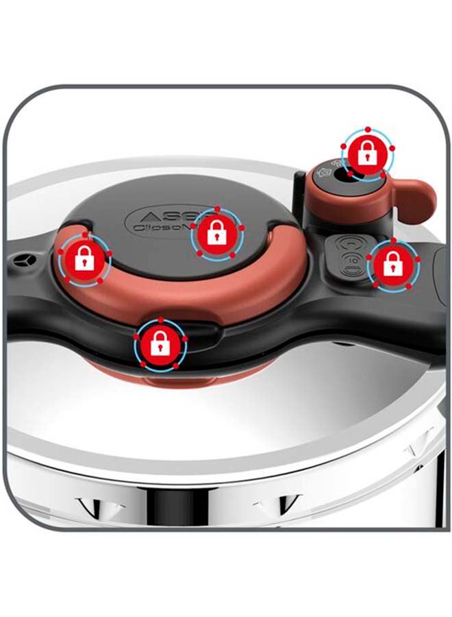 Stainless Steel Clipso Precision Pressure Cooker Diswasher Safe Induction Stainless Steel 10Liters