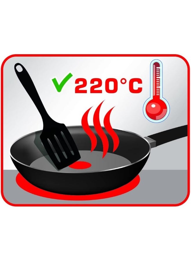 Tefal - TEFAL Bienvenue Angle Slotted Spatula | Kitcken Tool | High-Heat Resistance | Scratch-Free for Cookware | Dishwasher-Safe | Black | Plastic | Made in France | 2 Years Warranty | 2743712 Black - Image 1