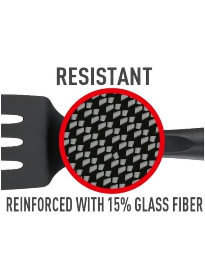 Tefal - TEFAL Bienvenue Angle Slotted Spatula | Kitcken Tool | High-Heat Resistance | Scratch-Free for Cookware | Dishwasher-Safe | Black | Plastic | Made in France | 2 Years Warranty | 2743712 Black - Image 1