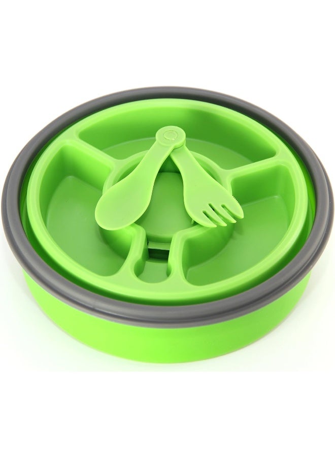 Good 2 Go Round Box With Compartments Green 1.8Liters  - Image 5