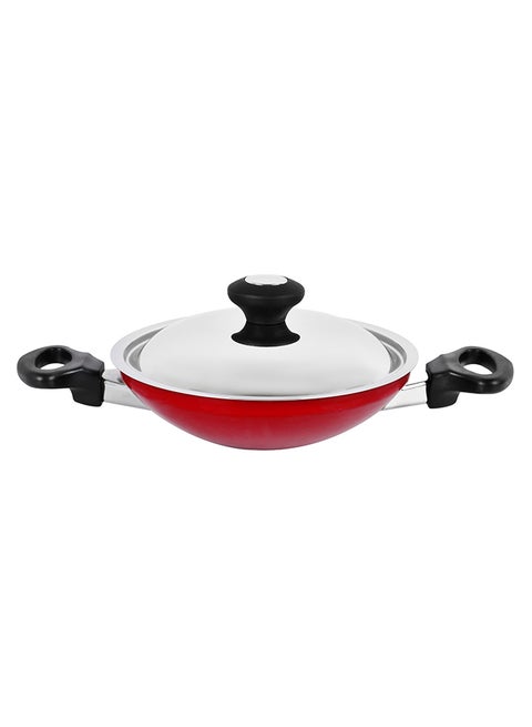 Appachatti with Stainless Steel With Lid Red 20cm