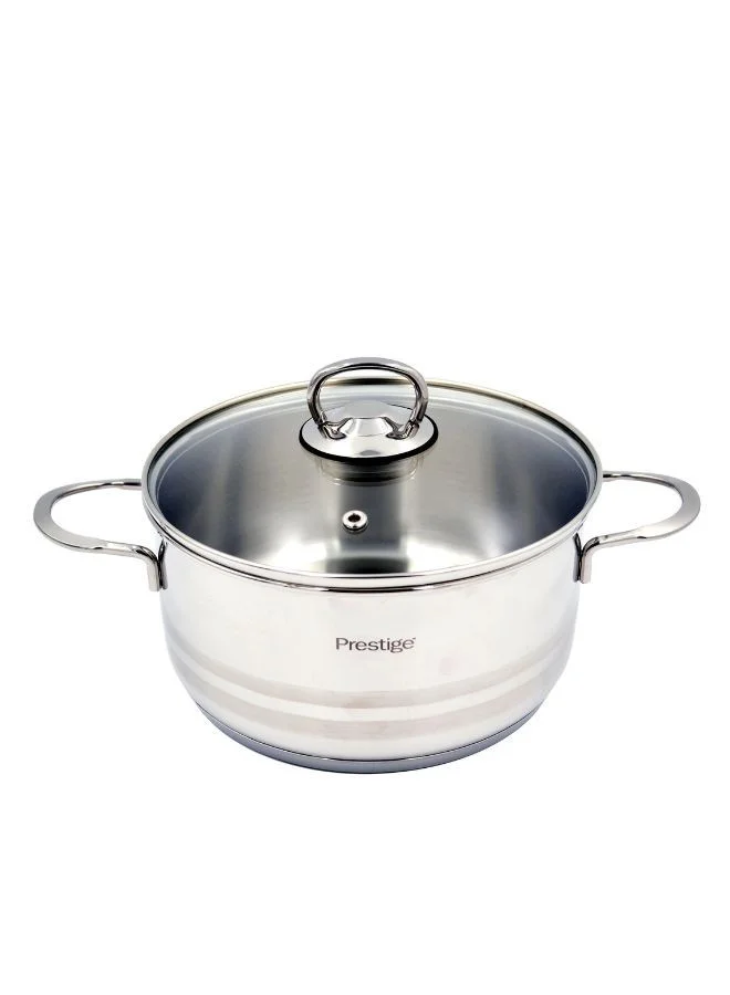 Prestige Prestige Infinity 20Cm Cov Casserole Silver 20Cmcm