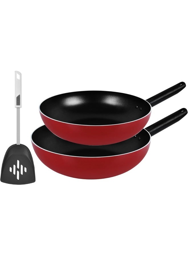 Prestige - Wok Set With Tool Set of 2 Piece Pr21014 Red Red - Image 1