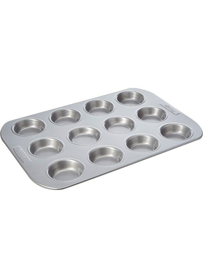 Prestige 12-Cup Bun Tin Metal Chrome 38x25.7x1.7cm  - Image 1