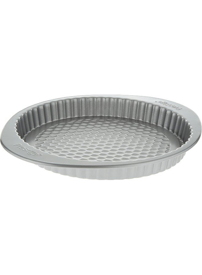 Prestige Loose Base Flan Dish 9 Metal Chrome 23cm  - Image 1