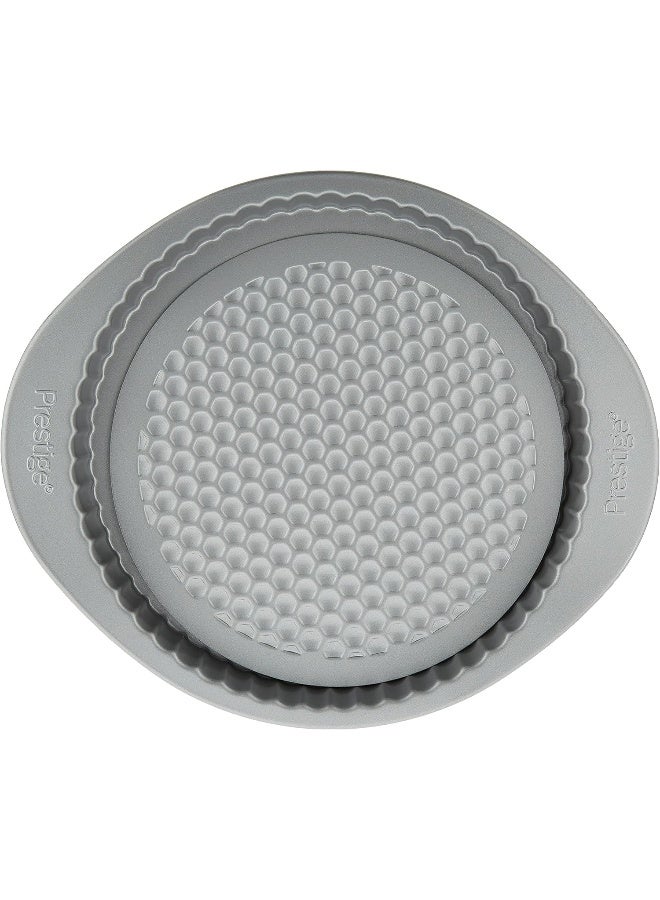 Prestige Loose Base Flan Dish 9 Metal Chrome 23cm  - Image 2