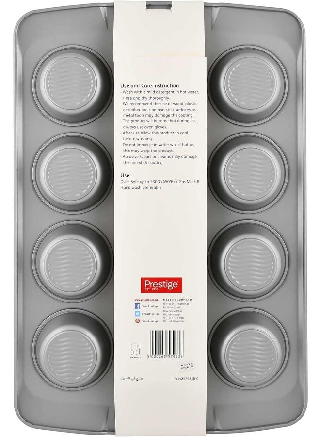 Prestige 12-Cup Muffin Tin Chrome 4.4 x 6.3cm  - Image 3
