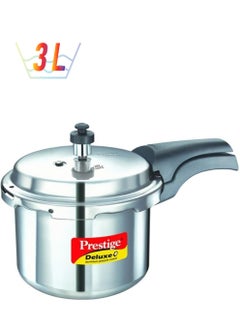 Prestige Deluxe Plus  Aluminium Pressure Cooker Compatible with Gas Stovetop & Induction Stovetop 3Liters  - Image 1