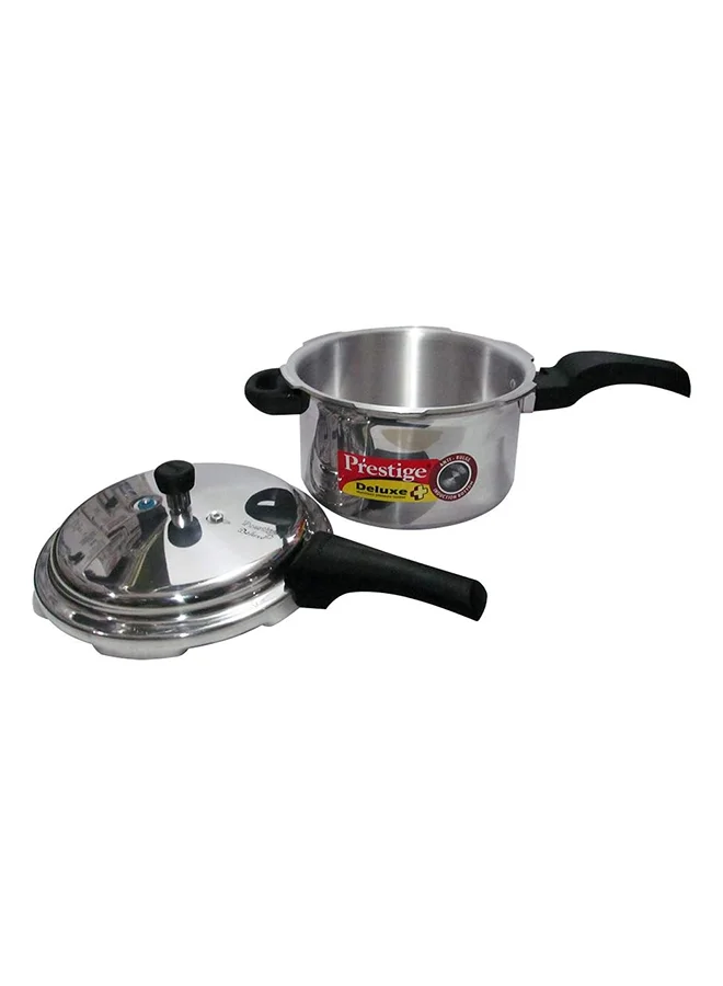 Prestige Deluxe Popular Pressure Cooker With Lid, Precision Weight Valve Silver 5Liters