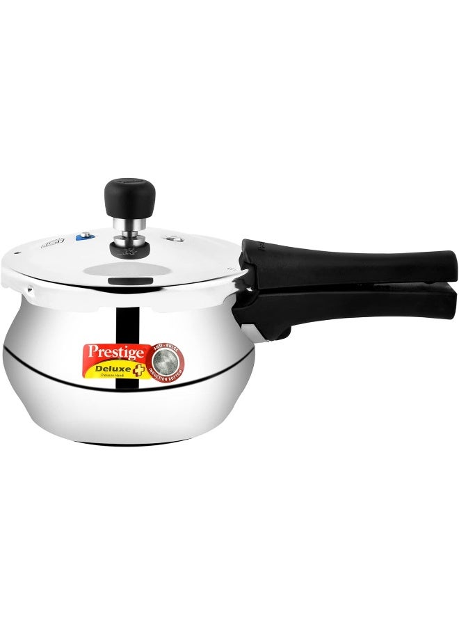 Prestige - Deluxe Plus Baby Handi Aluminium Pressure Cooker  with Outer lid, Induction compatibale Base Durable Design Silver 2Liters - Image 1