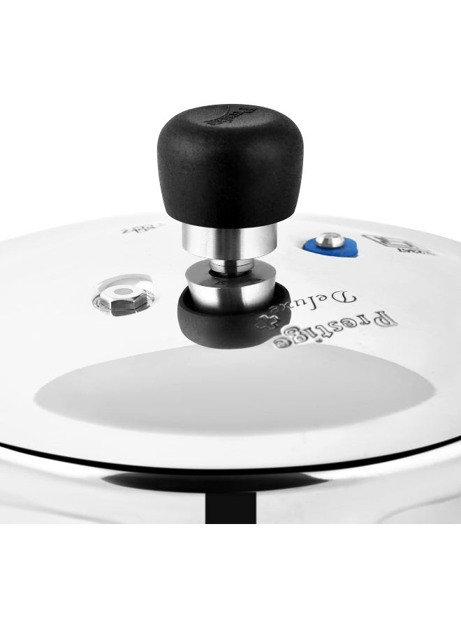 Prestige - Deluxe Plus Baby Handi Aluminium Pressure Cooker  with Outer lid, Induction compatibale Base Durable Design Silver 2Liters - Image 1