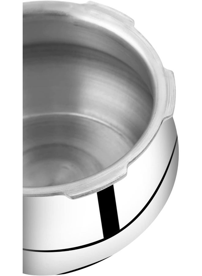 Prestige - Deluxe Plus Baby Handi Aluminium Pressure Cooker  with Outer lid, Induction compatibale Base Durable Design Silver 2Liters - Image 1