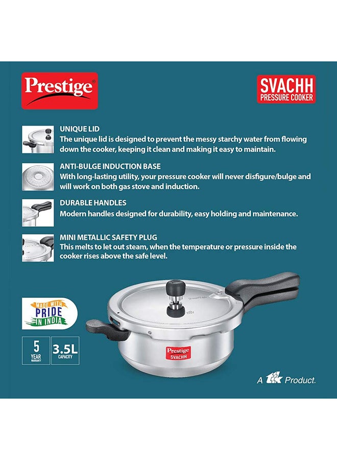 Prestige - Svachh Aluminium Pressure Cooker Junior Deep pan With Locking Lid 2Liters - Image 1