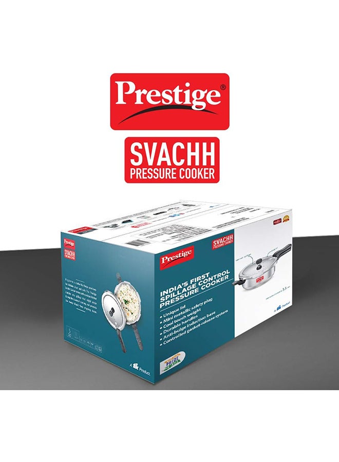 Prestige - Svachh Aluminium Pressure Cooker Junior Deep pan With Locking Lid 2Liters - Image 1
