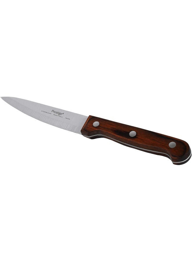 Prestige - Fackelmann Prestige Vegetable Knife, Pr1974 Silver/Brown 10.5cm - Image 1