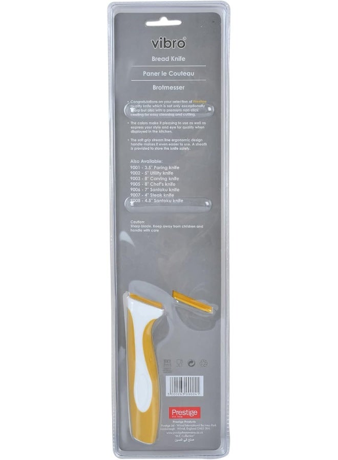 Prestige Plastic Bread 8in Knife Yellow 8inch  - Image 2