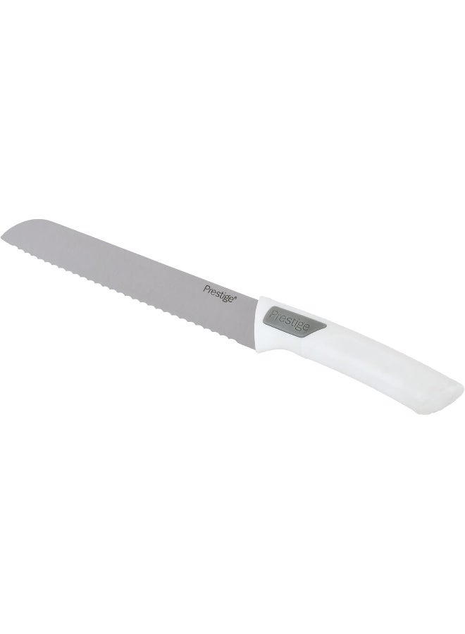 Prestige Plastic Basic Advanced 20Cm/8In Bread Knife White/Silver/Grey 8inch  - Image 5