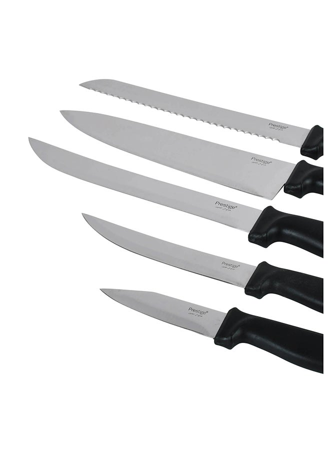 Prestige 7-Piece Knife Block Set PR50919 Black/Brown/Silver - Image 4
