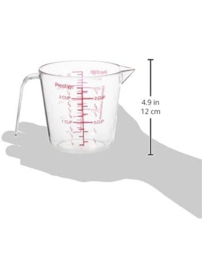 Prestige Plastic 500 ML Measuring Jug, Dishwasher Safe, Durable- Clear Clear 500ml  - Image 4