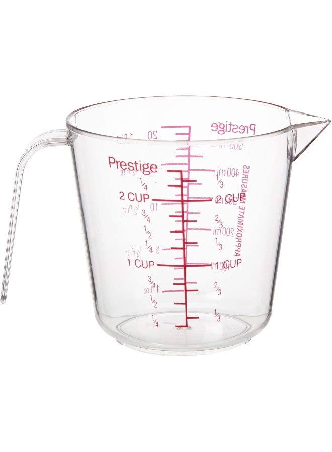 Prestige Plastic 500 ML Measuring Jug, Dishwasher Safe, Durable- Clear Clear 500ml  - Image 3