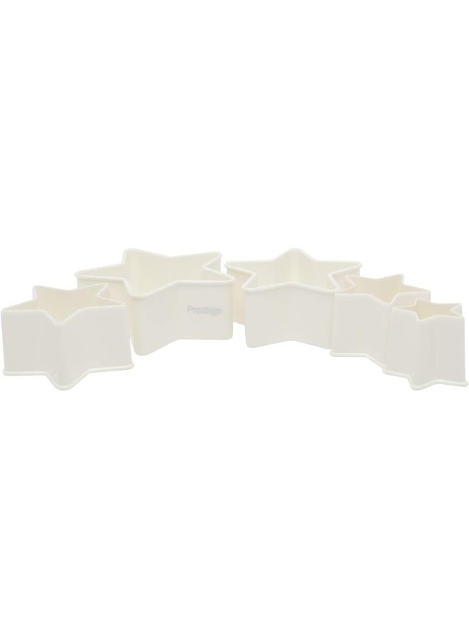 Prestige Star Shape Pastry Cutter - Set 5 Piece White 21.6 x 4.5cm  - Image 1